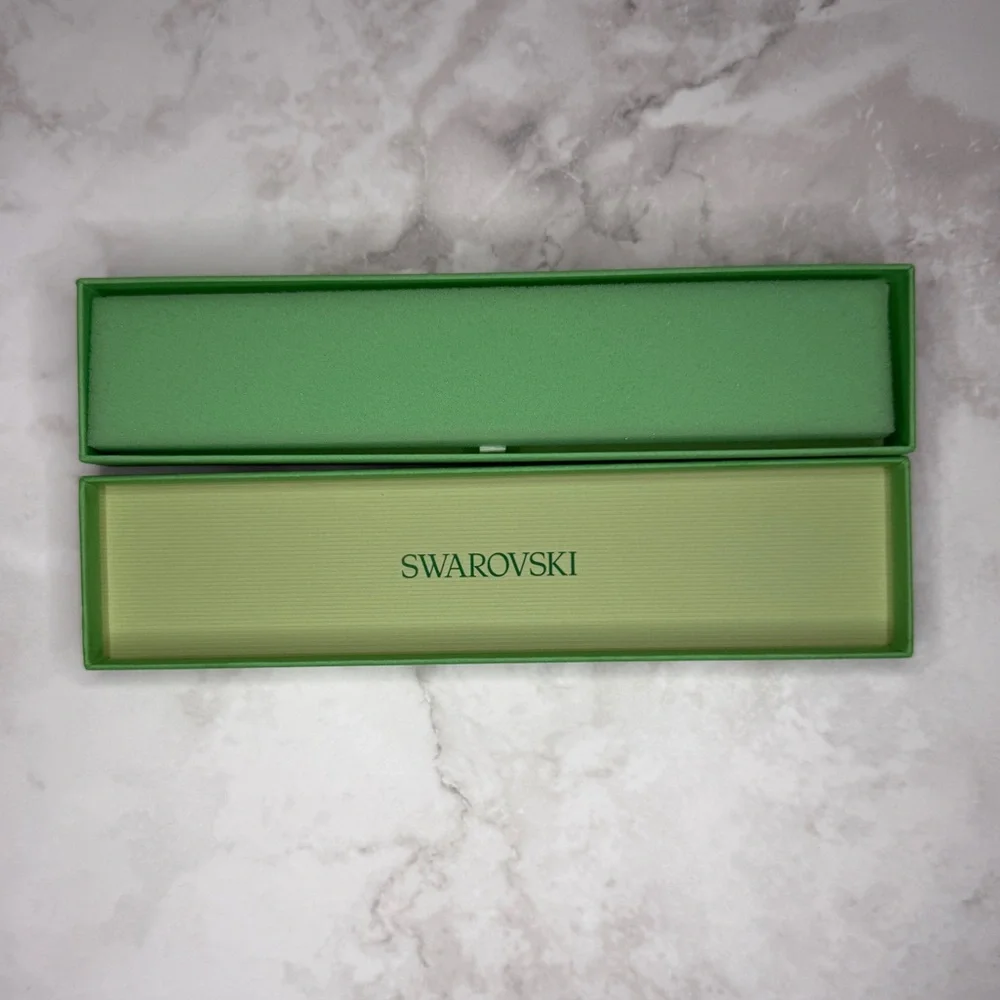 Authentic Swarovski | Green | Long Jewelry Box & Outer Sleeve | Empty Packaging